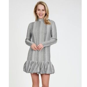 Andre Tan Mini Dress‎ Grey Elle Magazine Best Designer Chic NEW Medium